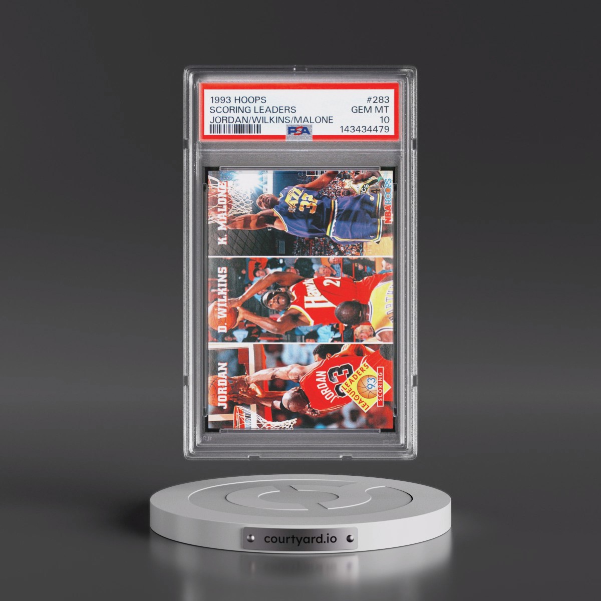 1993 Hoops #283 Scoring Leaders - Jordan/Wilkins/Malone (PSA 10 GEM MINT)