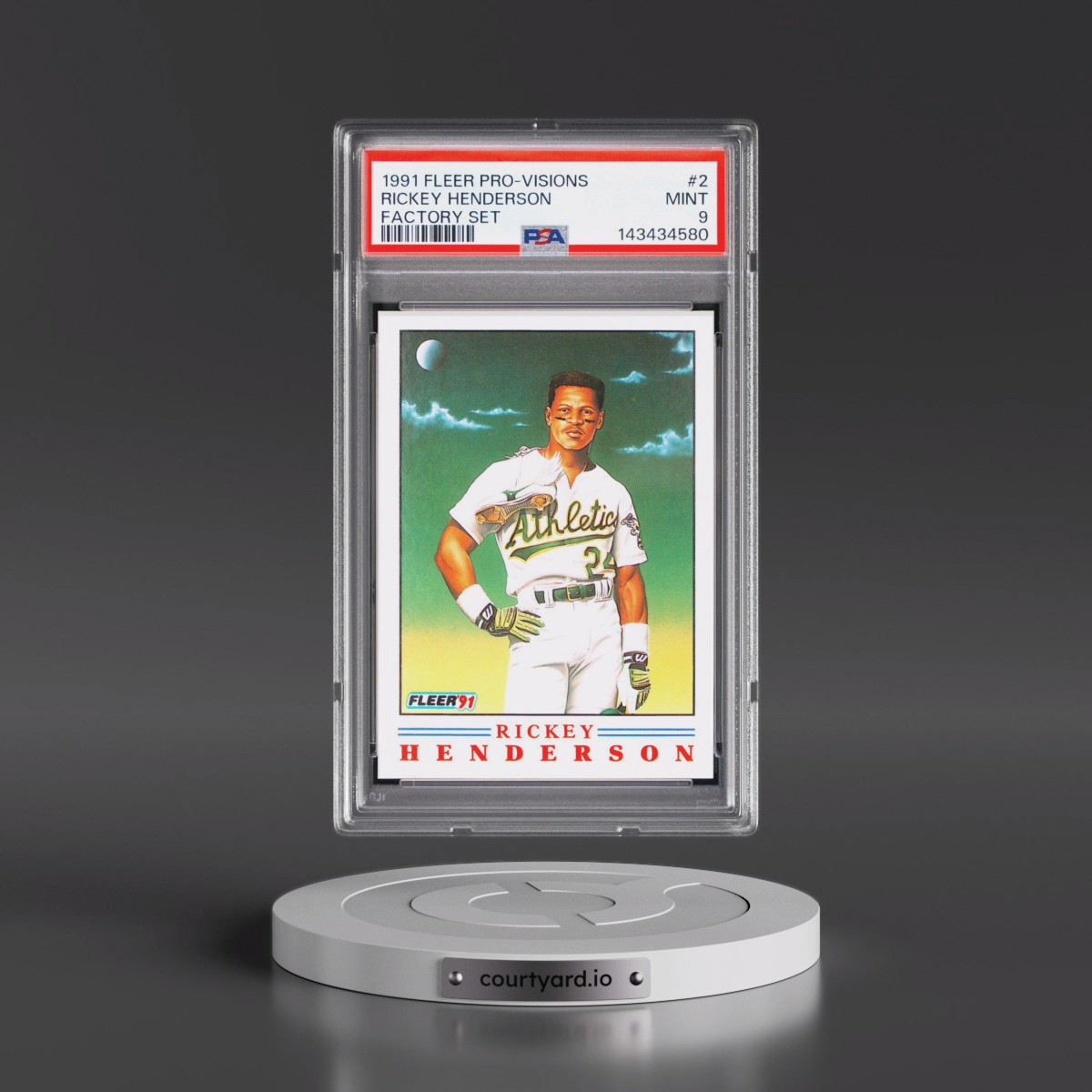 1991 Fleer Pro-Vision #2 Rickey Henderson - Factory Set (PSA 9 MINT)