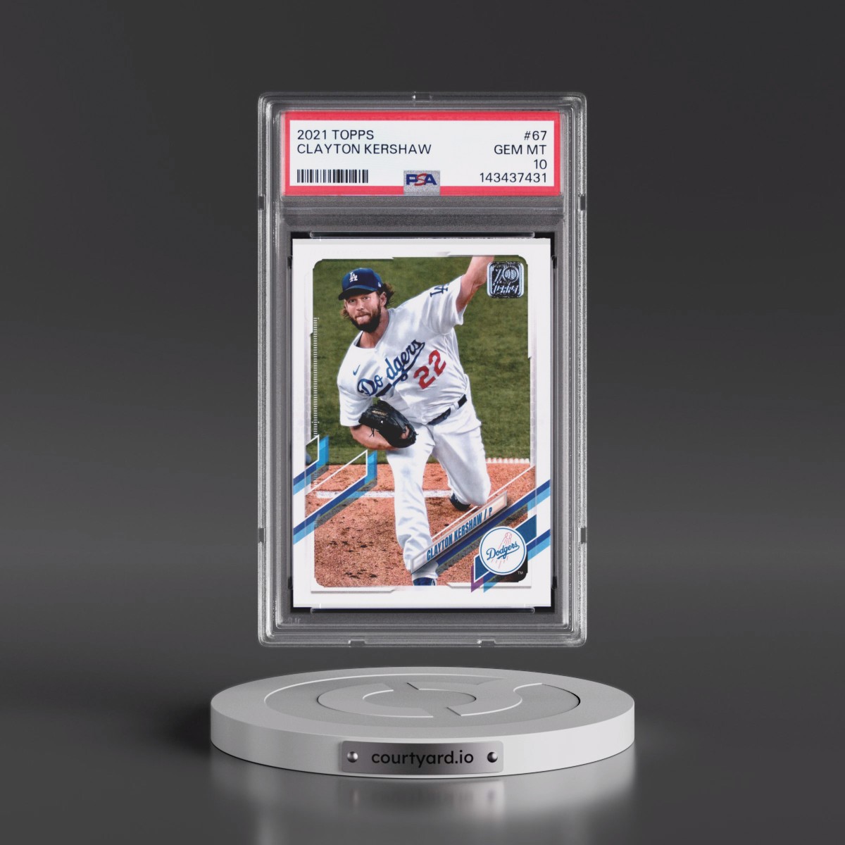 2021 Topps #67 Clayton Kershaw (PSA 10 GEM MINT)