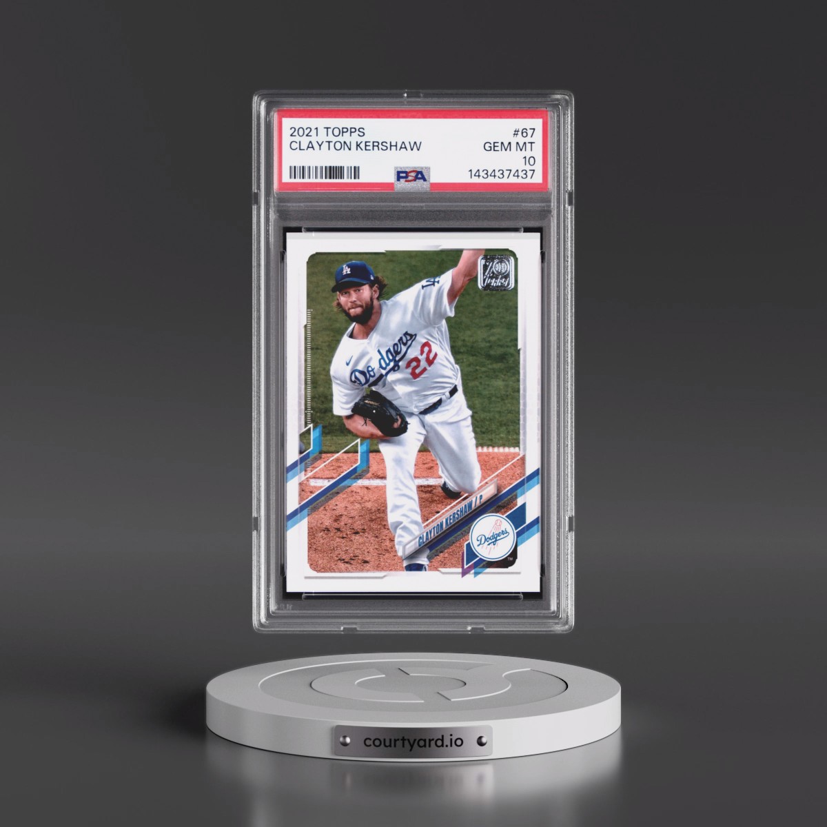 2021 Topps #67 Clayton Kershaw (PSA 10 GEM MINT)