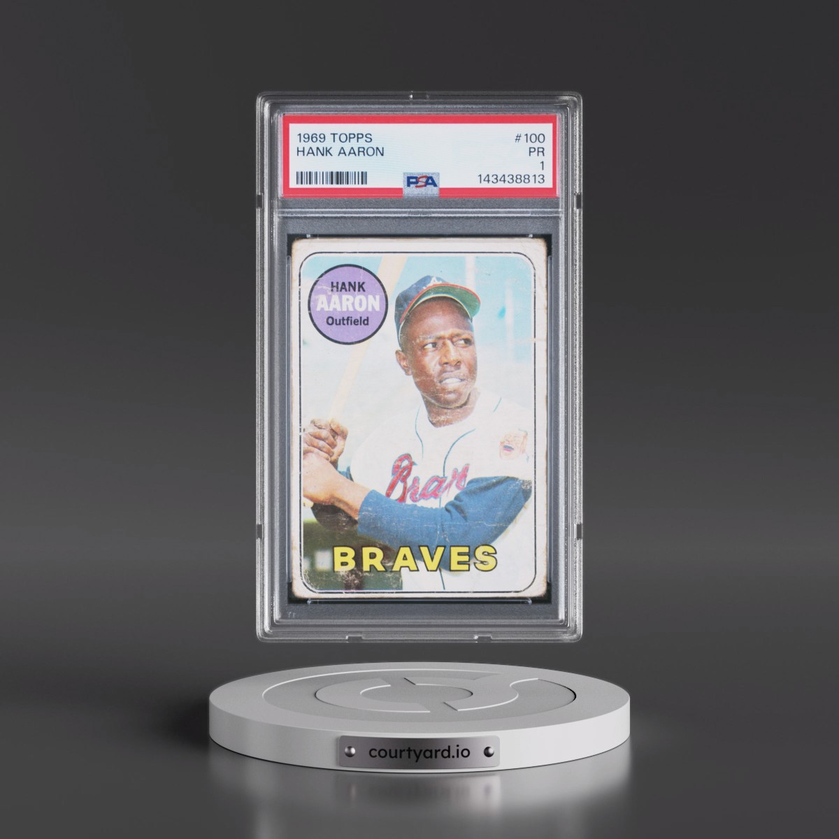 1969 Topps #100 Hank Aaron (PSA 1 PR)