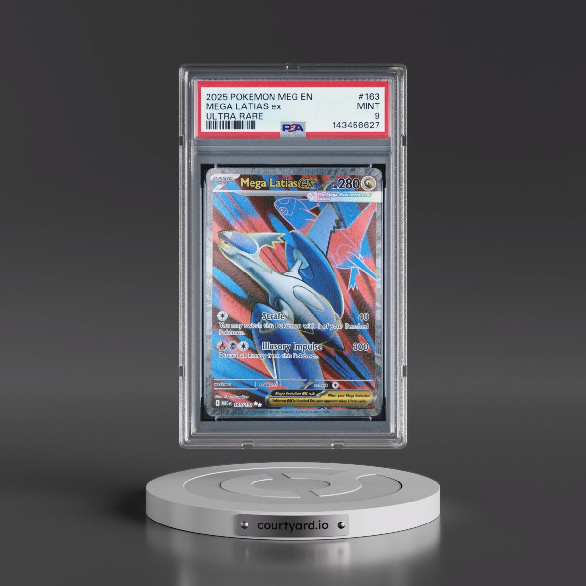 2025 Pokémon Meg EN-Mega Evolution #163 Mega Latias EX - Holo Ultra Rare (PSA 9 MINT)