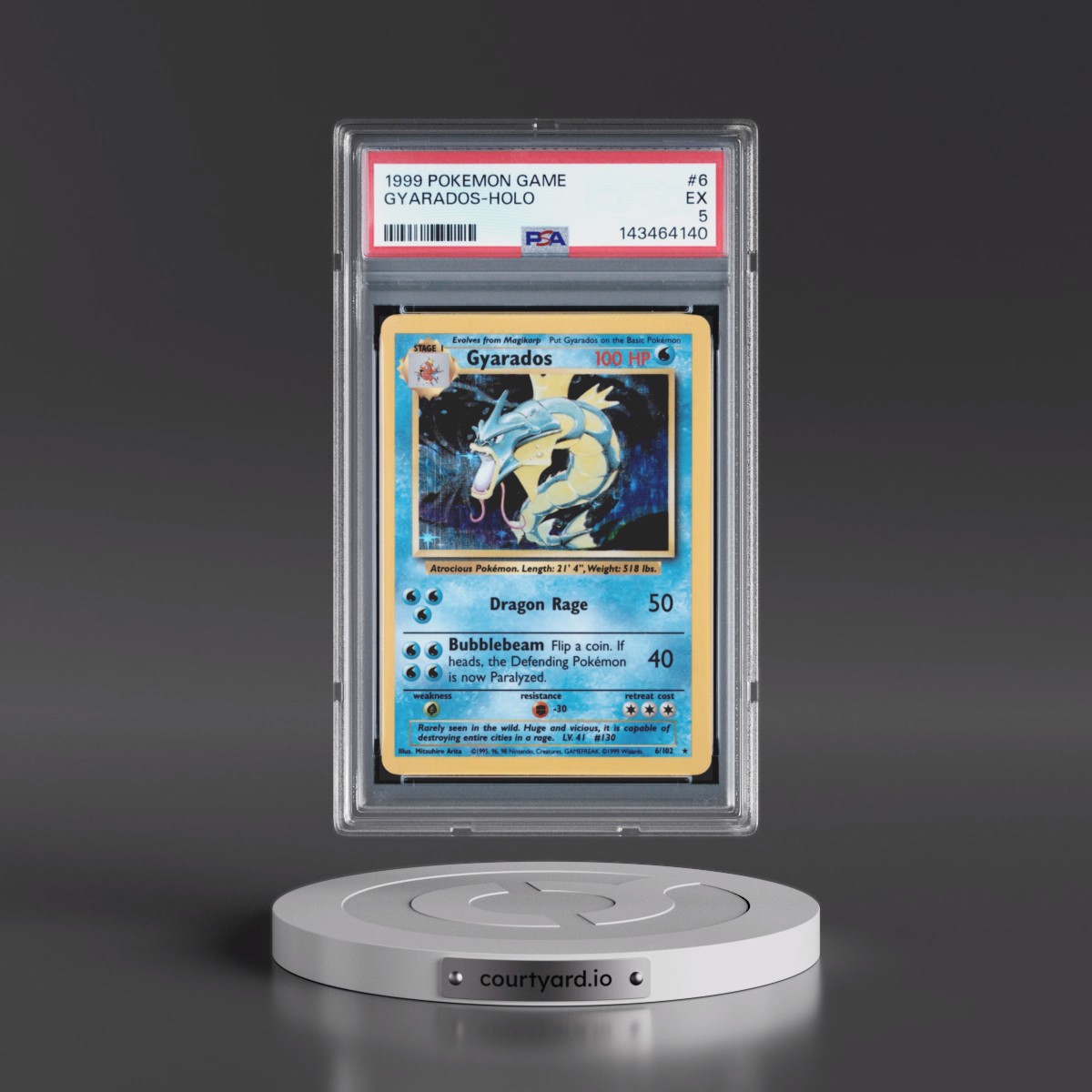 1999 Pokémon Game Gyarados - Holo #6 PSA 5