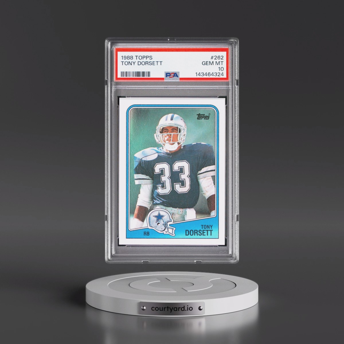 1988 Topps #262 Tony Dorsett (PSA 10 GEM MINT)