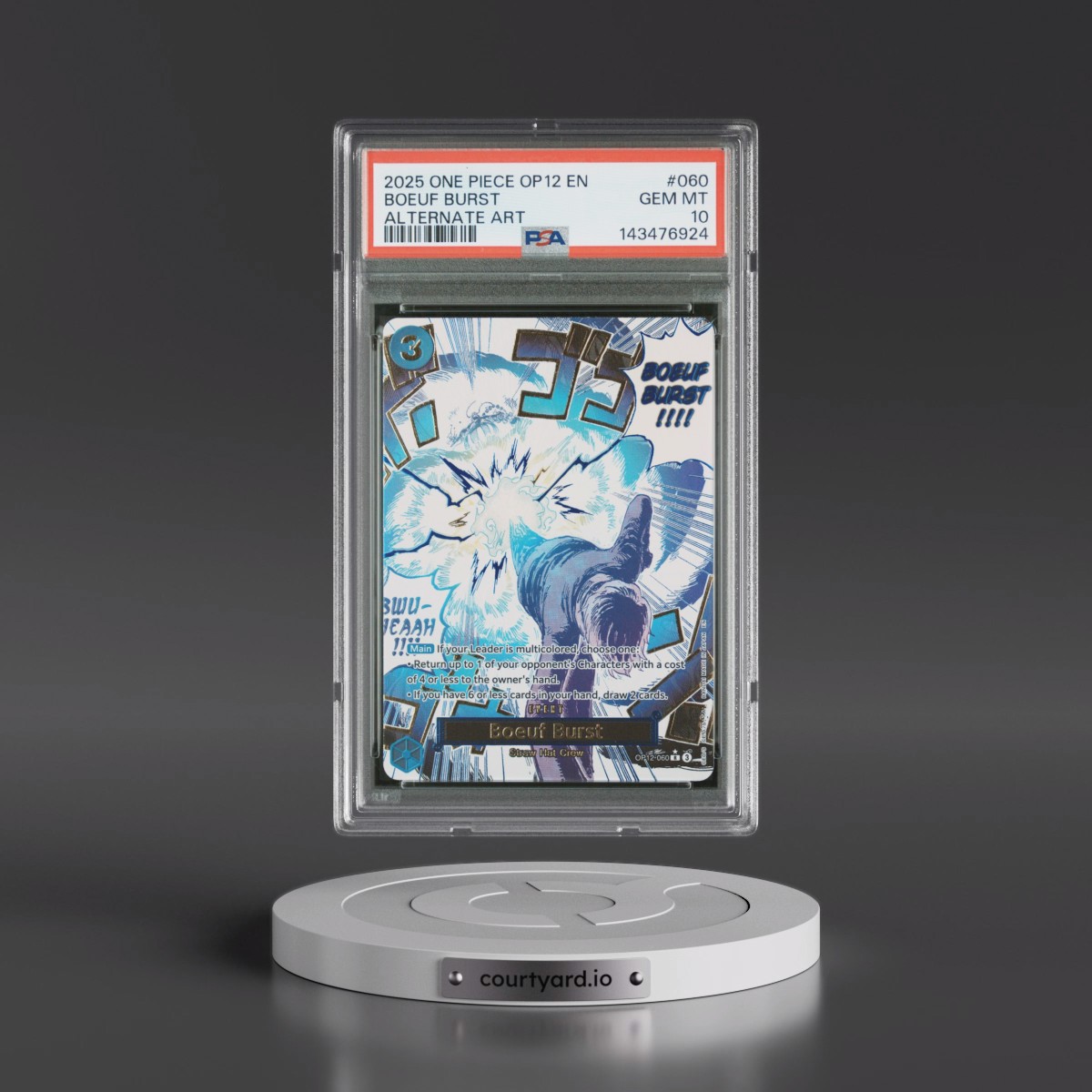 2025 One Piece OP12-Legacy of the Master #060 Boeuf Burst - Alternate Art (PSA 10 GEM MINT)