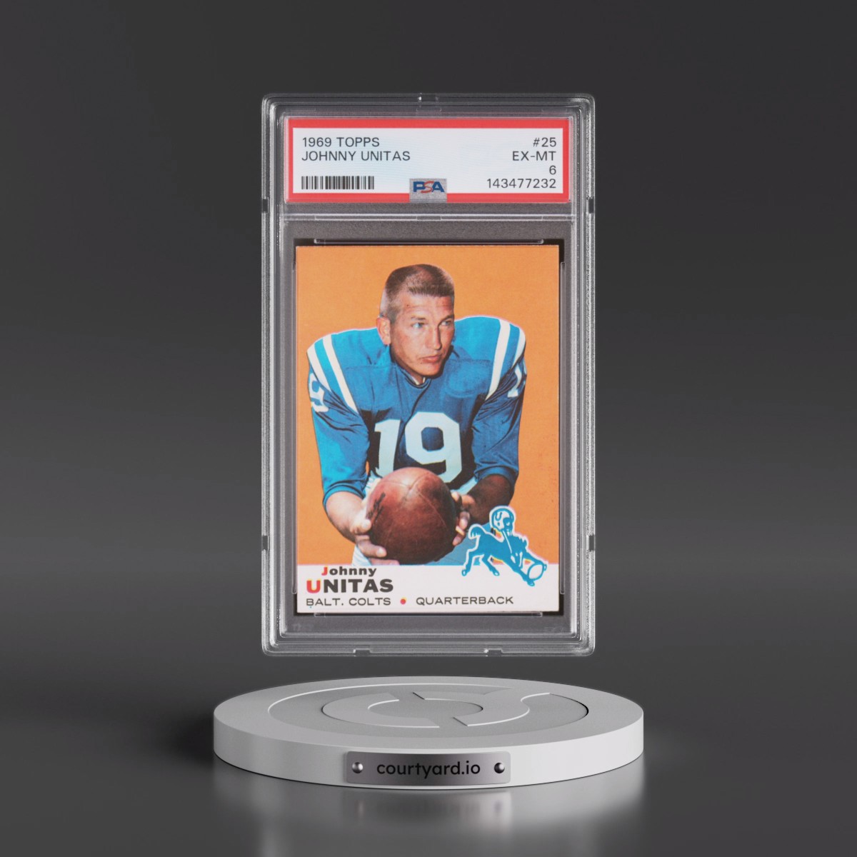 1969 Topps #25 Johnny Unitas (PSA 6 EX-MT)