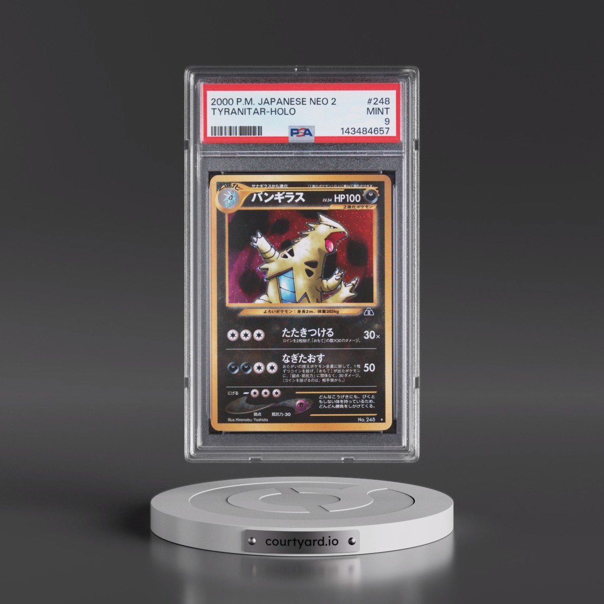 2000 Pokémon Neo 2 #248 Tyranitar - Holo (PSA 9 MINT)