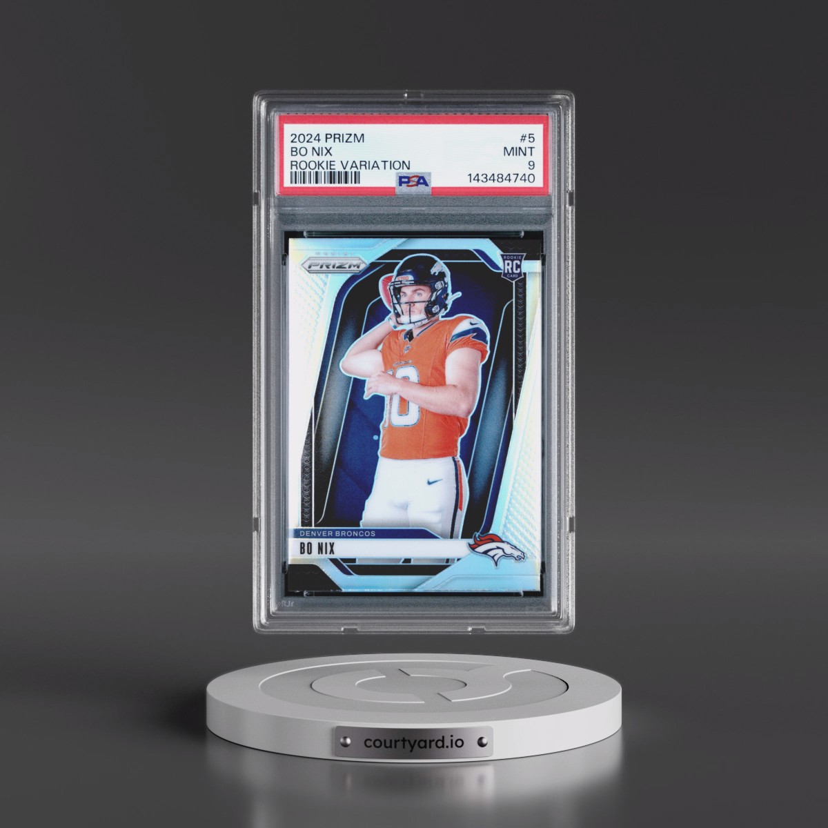 2024 Panini Prizm Rookie Variation #5 Bo Nix (PSA 9 MINT)