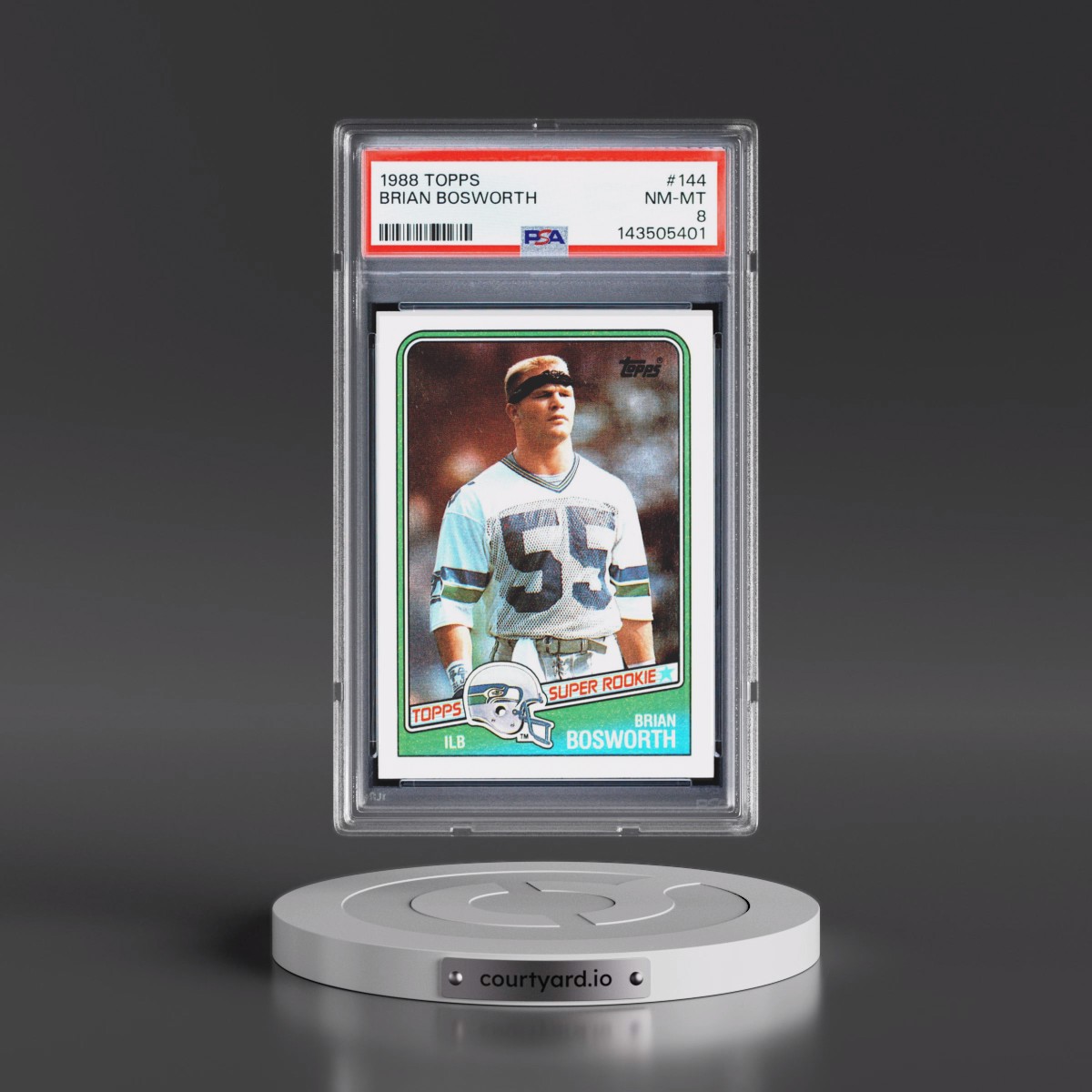1988 Topps #144 Brian Bosworth (PSA 8 NM-MT)
