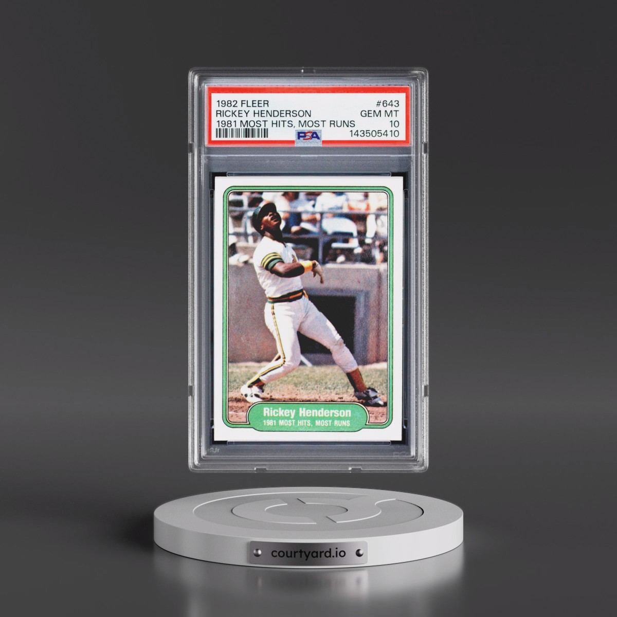 1982 Fleer Rickey Henderson #643 PSA 10