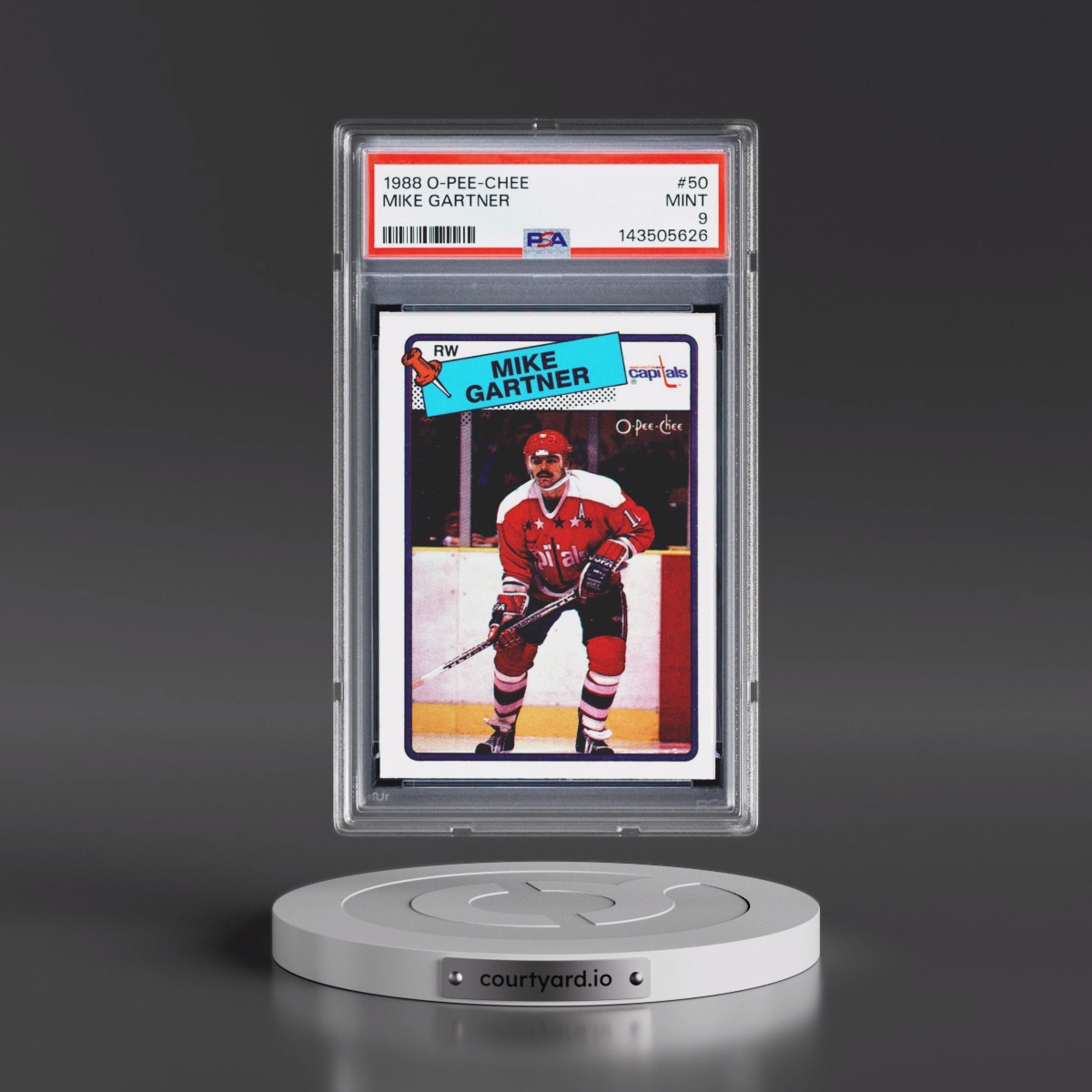 1988 O-Pee-Chee #50 Mike Gartner (PSA 9 MINT)