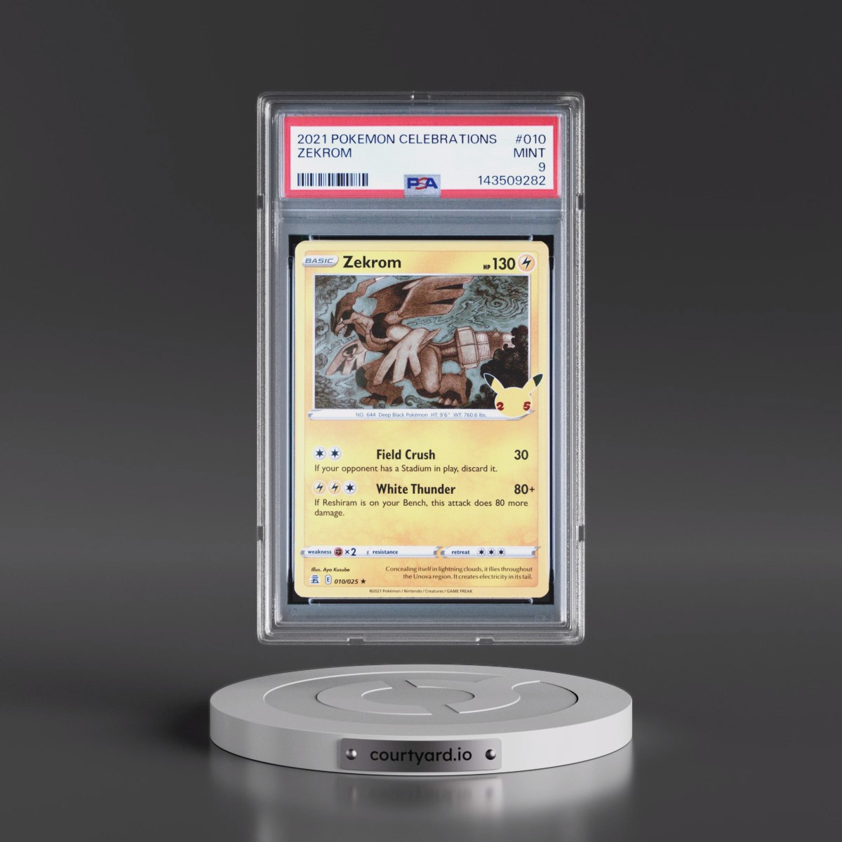 2021 Pokémon Celebrations #010 Zekrom (PSA 9 MINT)
