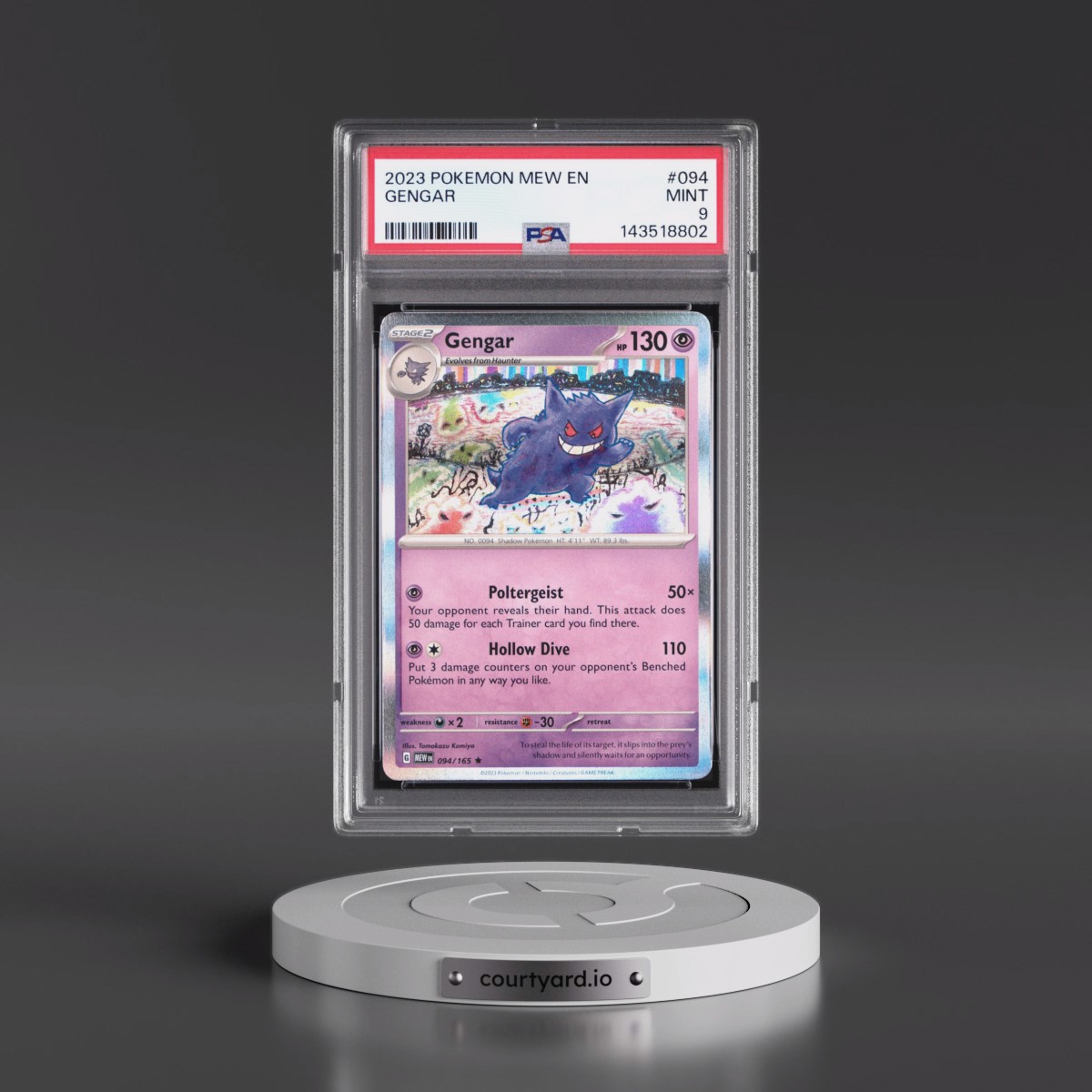 2023 Pokémon Mew EN-151 #094 Gengar (PSA 9 MINT)
