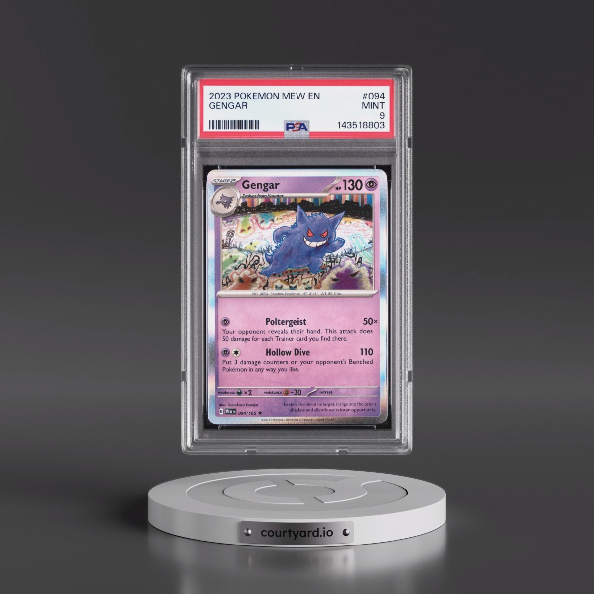 2023 Pokémon Mew EN-151 #094 Gengar (PSA 9 MINT)