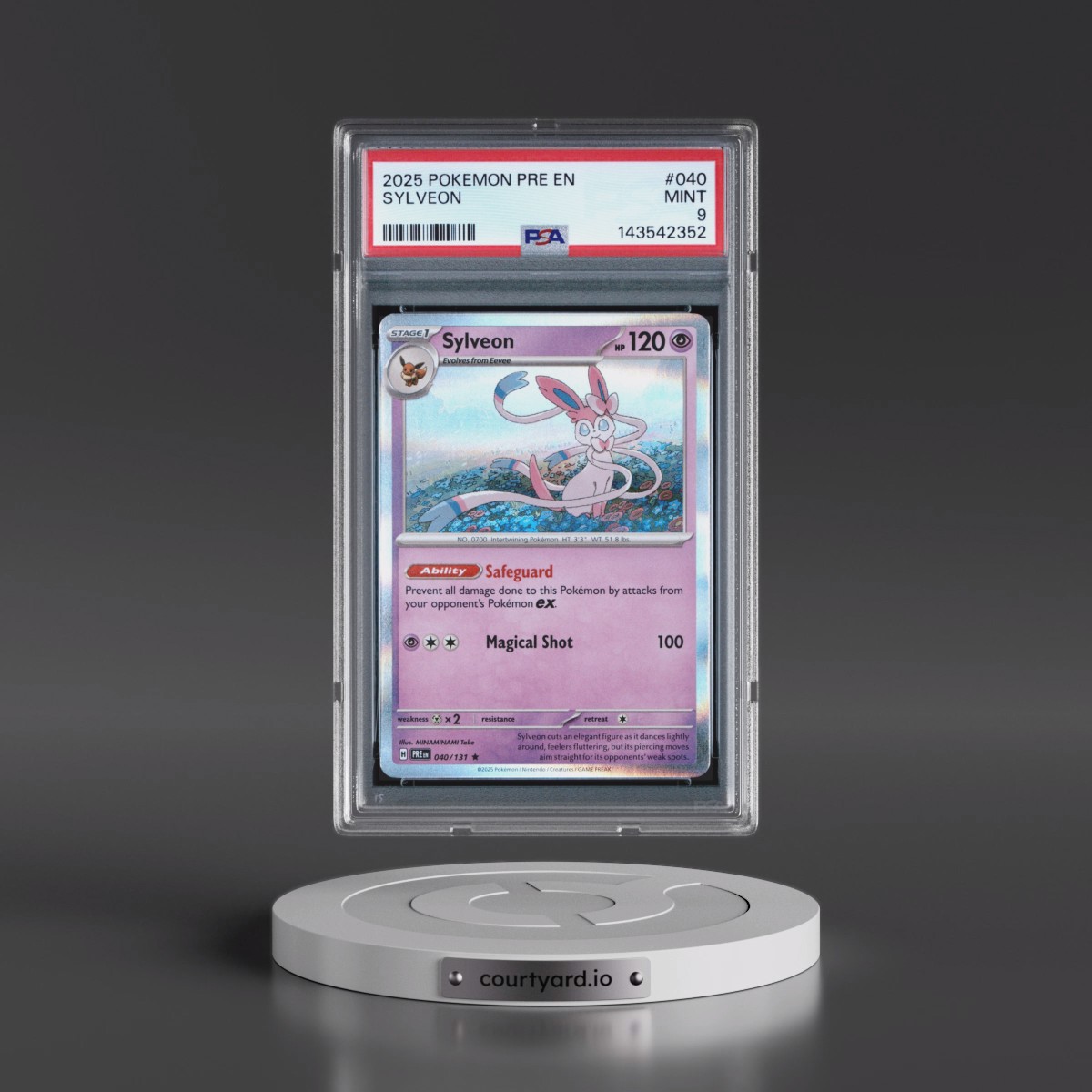 2025 Pokémon Pre EN-Prismatic Evolutions #040 Sylveon (PSA 9 MINT)
