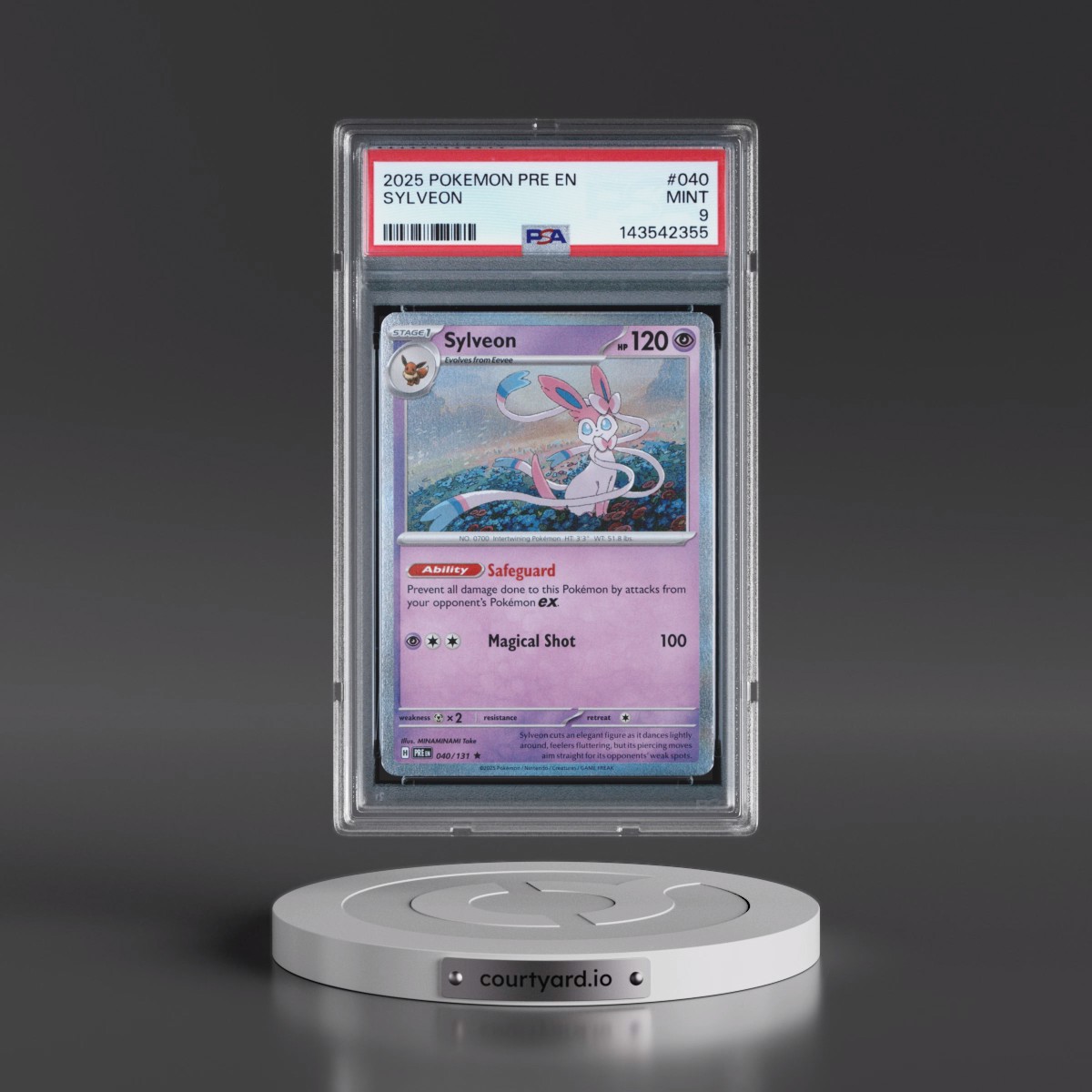 2025 Pokémon Pre EN-Prismatic Evolutions #040 Sylveon (PSA 9 MINT)