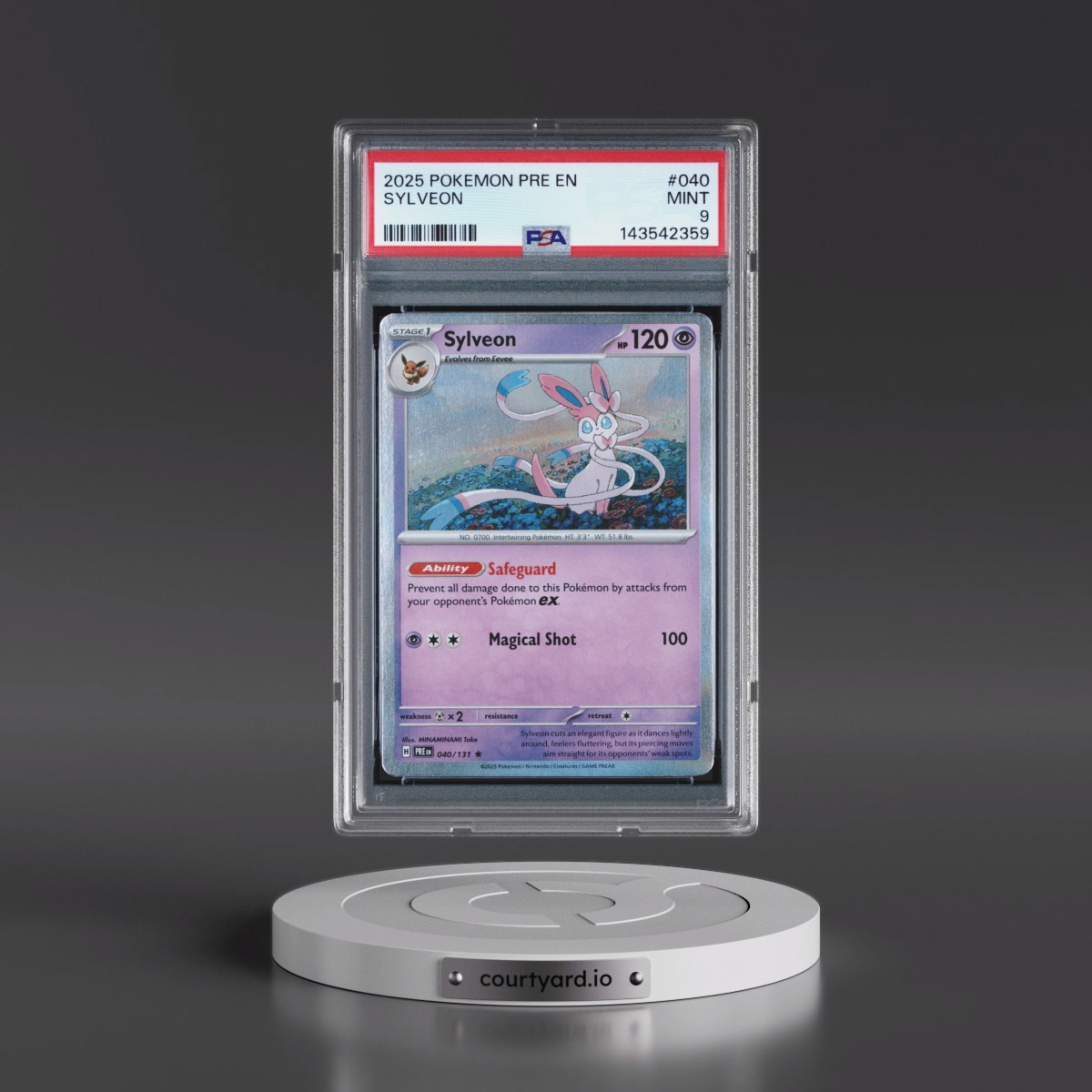 2025 Pokémon Pre EN-Prismatic Evolutions #040 Sylveon (PSA 9 MINT)