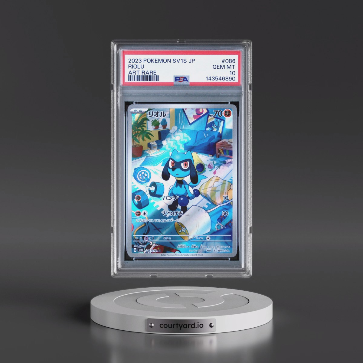 2023 Pokémon Sv1s-Scarlet EX #086 Riolu - Art Rare (PSA 10 GEM MINT)