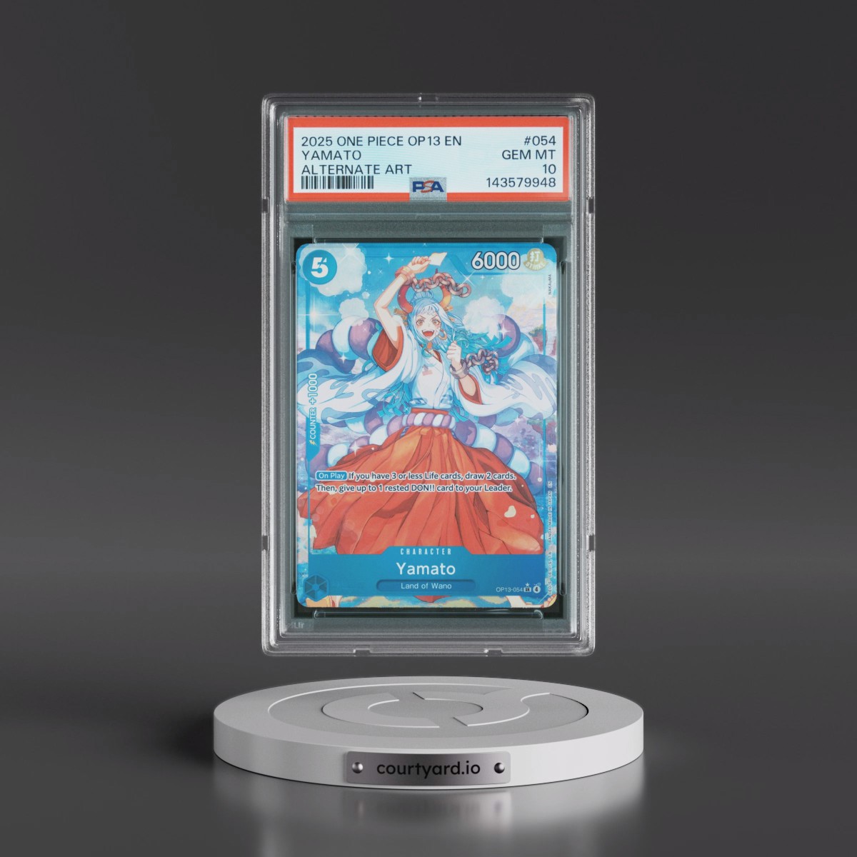 2025 One Piece OP13-Carrying on His Will #054 Yamato - Alternate Art (PSA 10 GEM MINT)