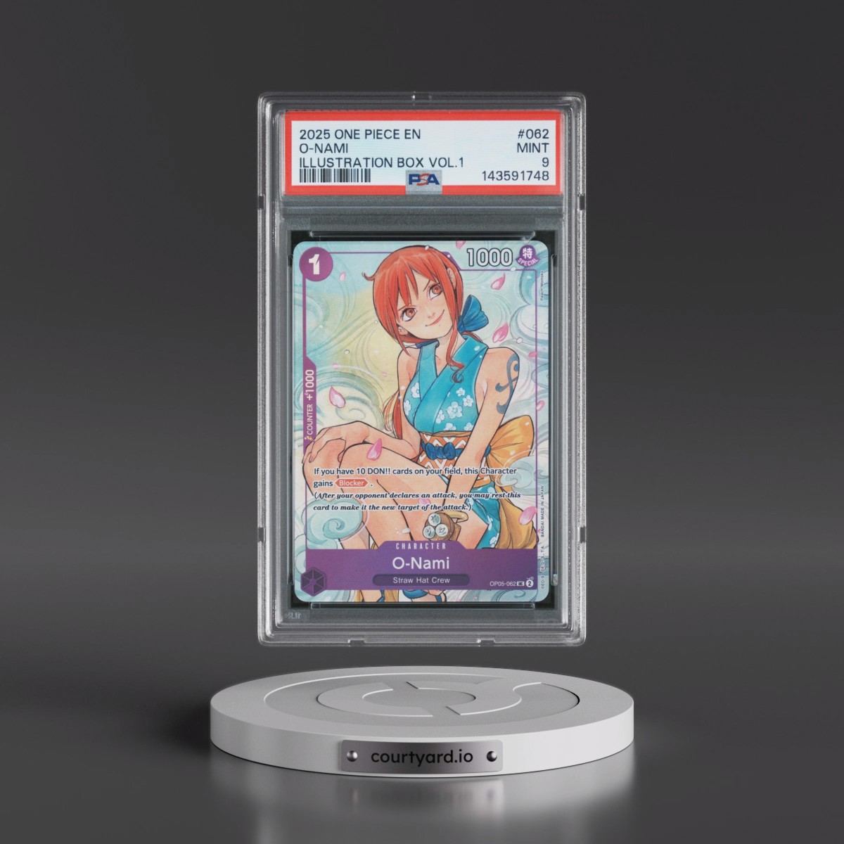 2025 One Piece Promos #062 O-Nami - Illustration Box Vol.1 (PSA 9 MINT)