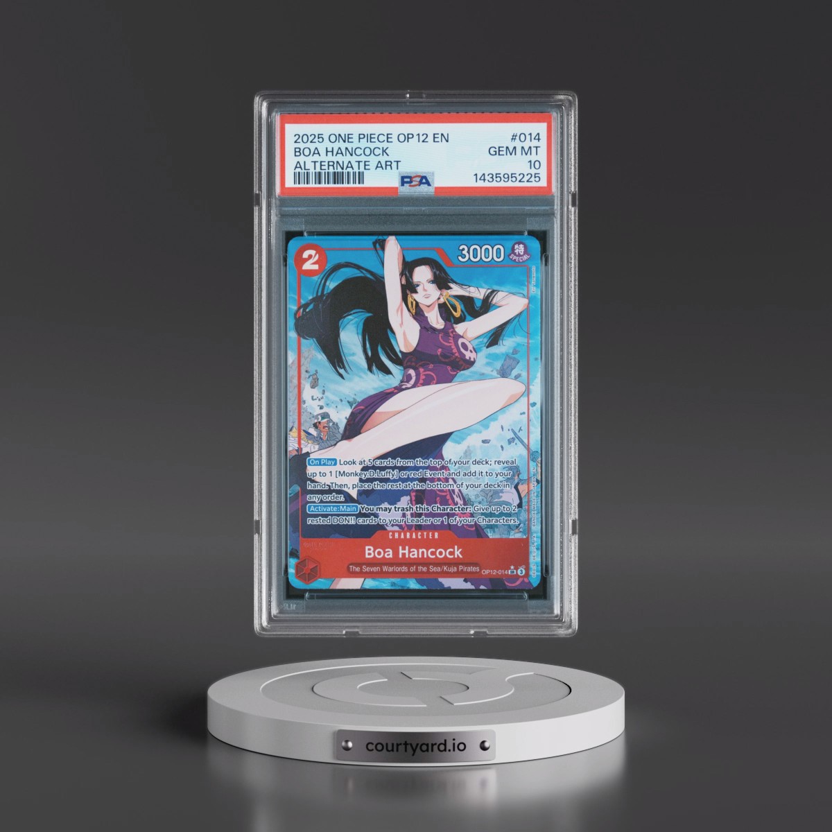 2025 One Piece OP12-Legacy of the Master #014 Boa Hancock - Alternate Art (PSA 10 GEM MINT)