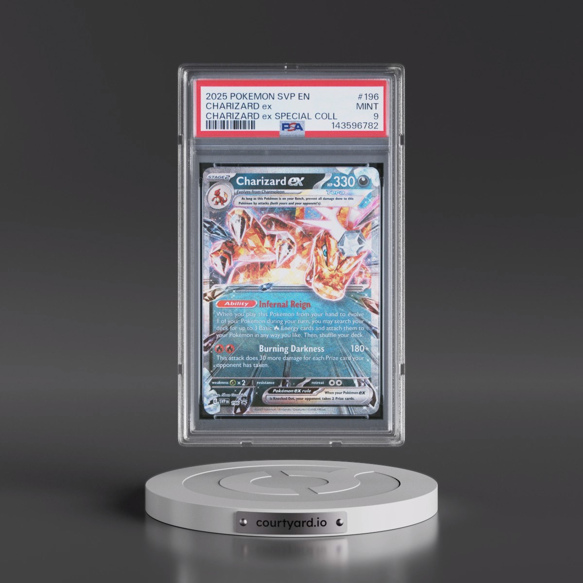 2025 Pokémon Svp EN-SV Black Star Promo #196 Charizard EX - Holo Charizard EX Special Collection (PSA 9 MINT)