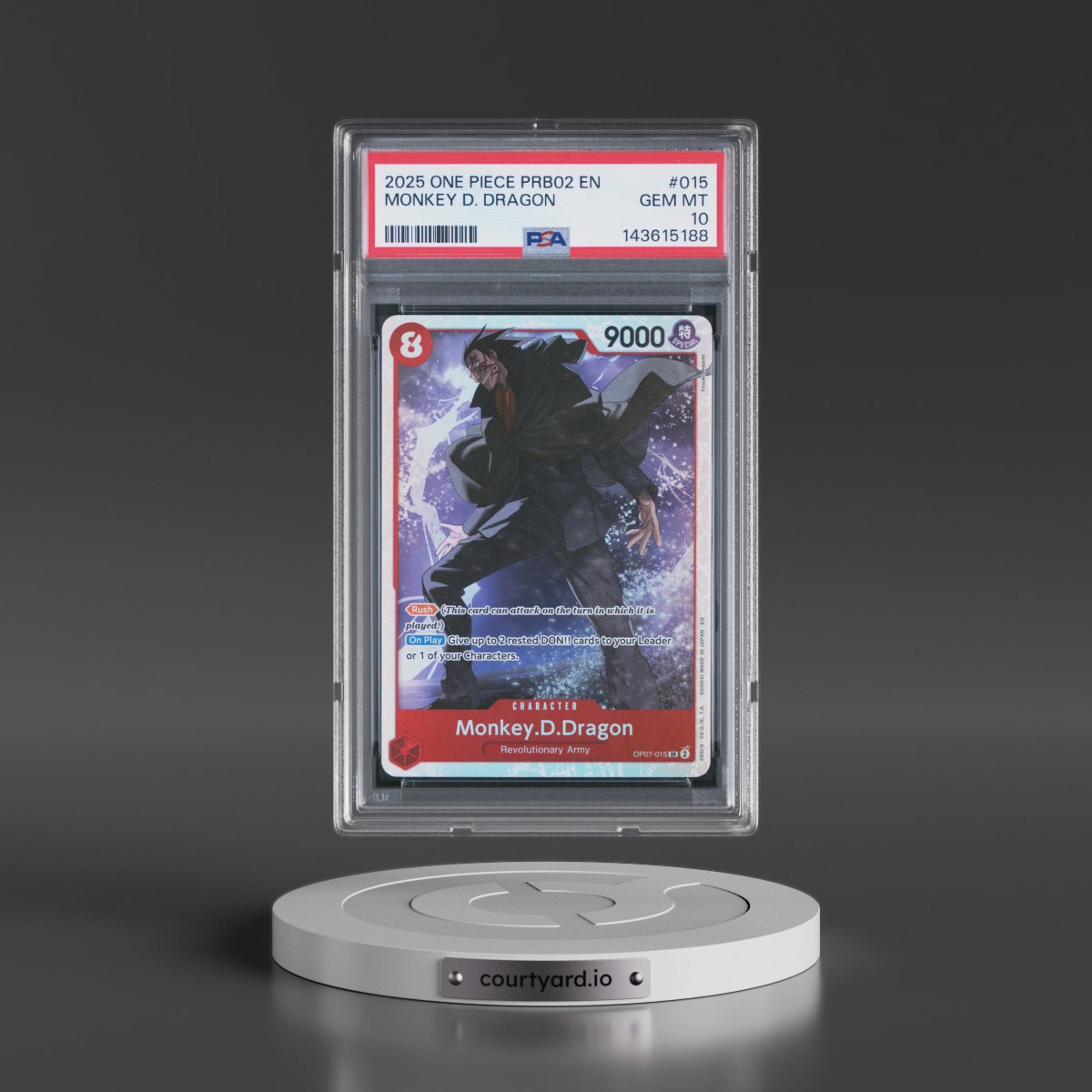 2025 One Piece PRB02-Premium Booster -One Piece Card the Best- Vol.2 #015 Monkey D. Dragon (PSA 10 GEM MINT)