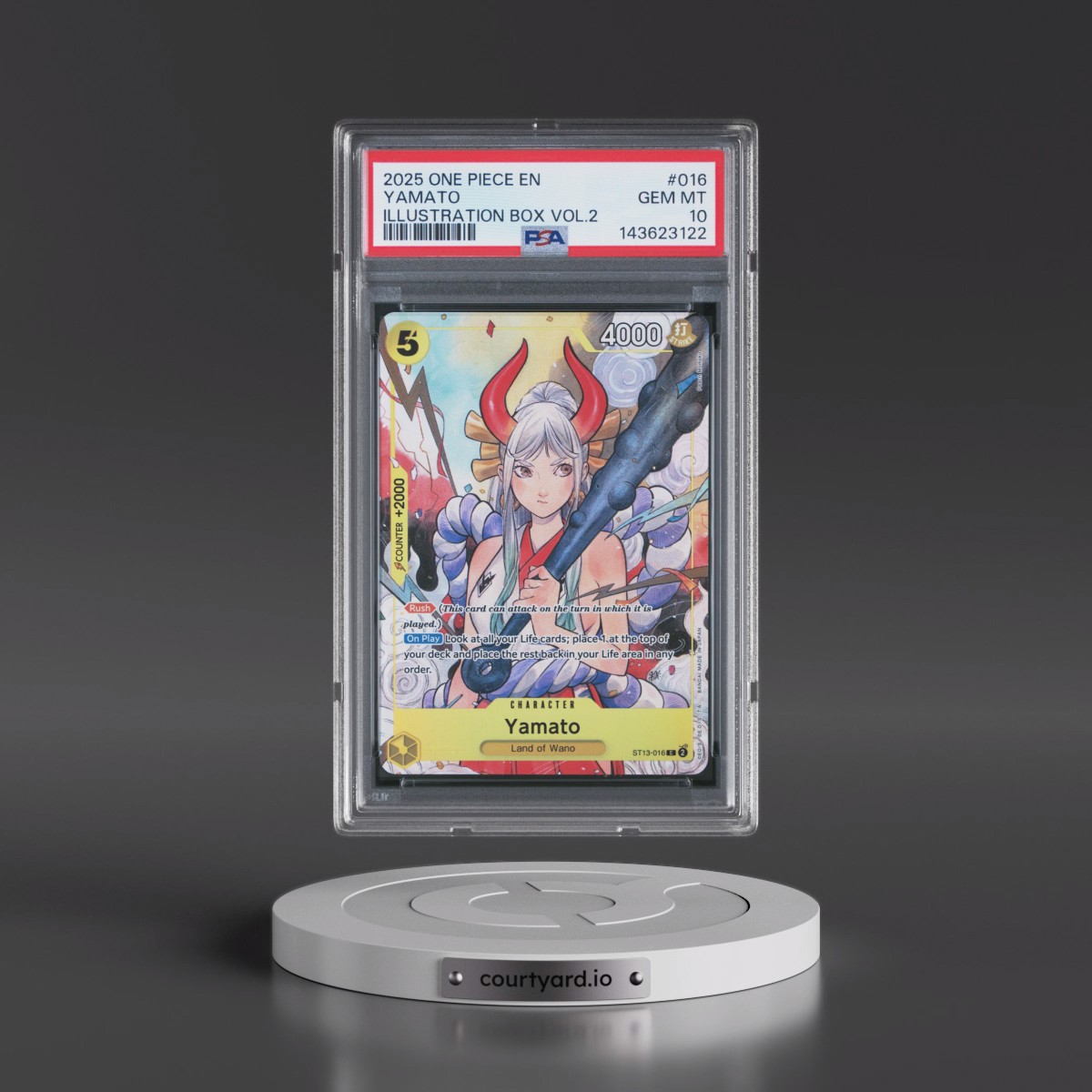 2025 One Piece Promos #016 Yamato - Illustration Box Vol.2 (PSA 10 GEM MINT)