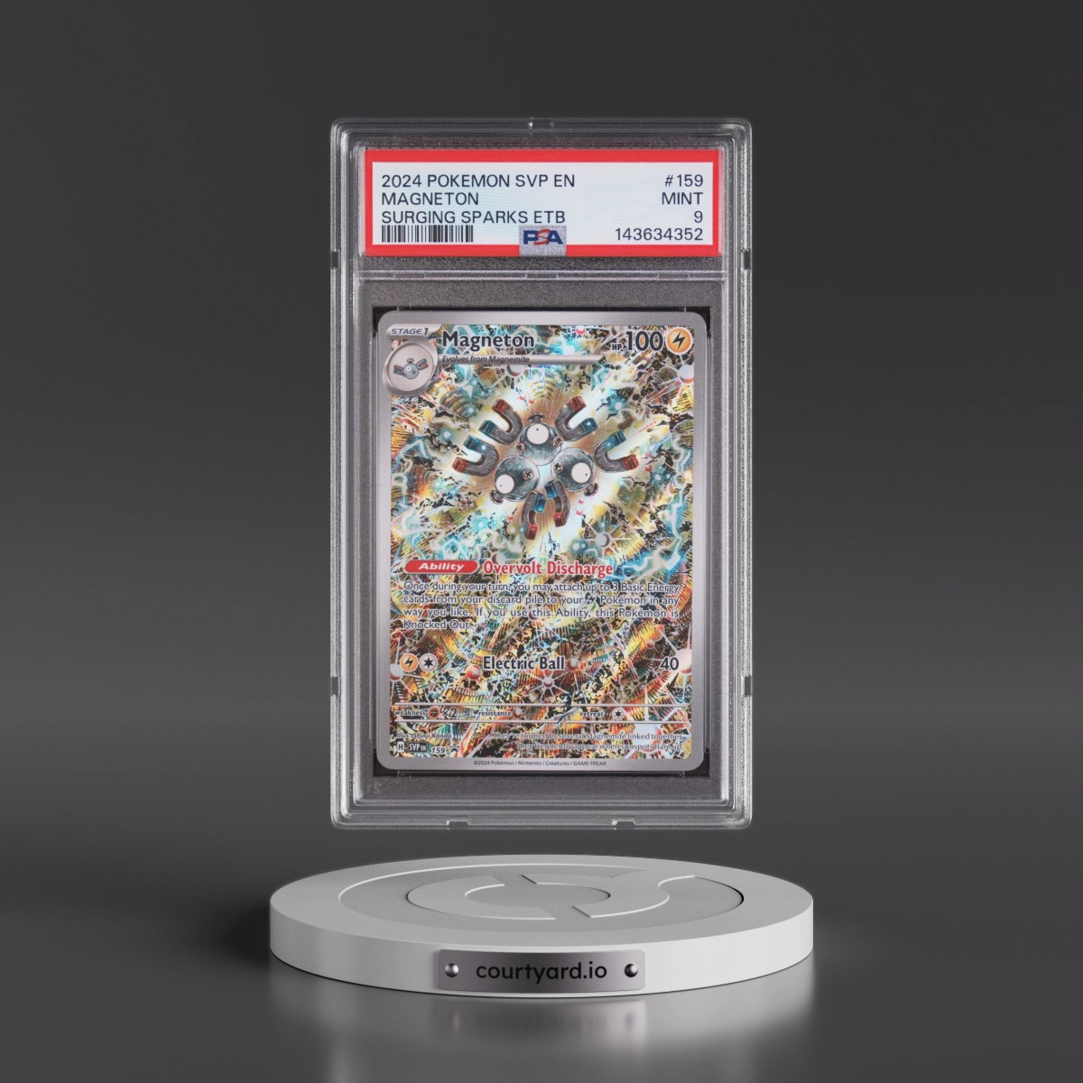 2024 Pokémon Svp EN-SV Black Star Promo #159 Magneton - Surging Sparks Elite Trainer Box (PSA 9 MINT)