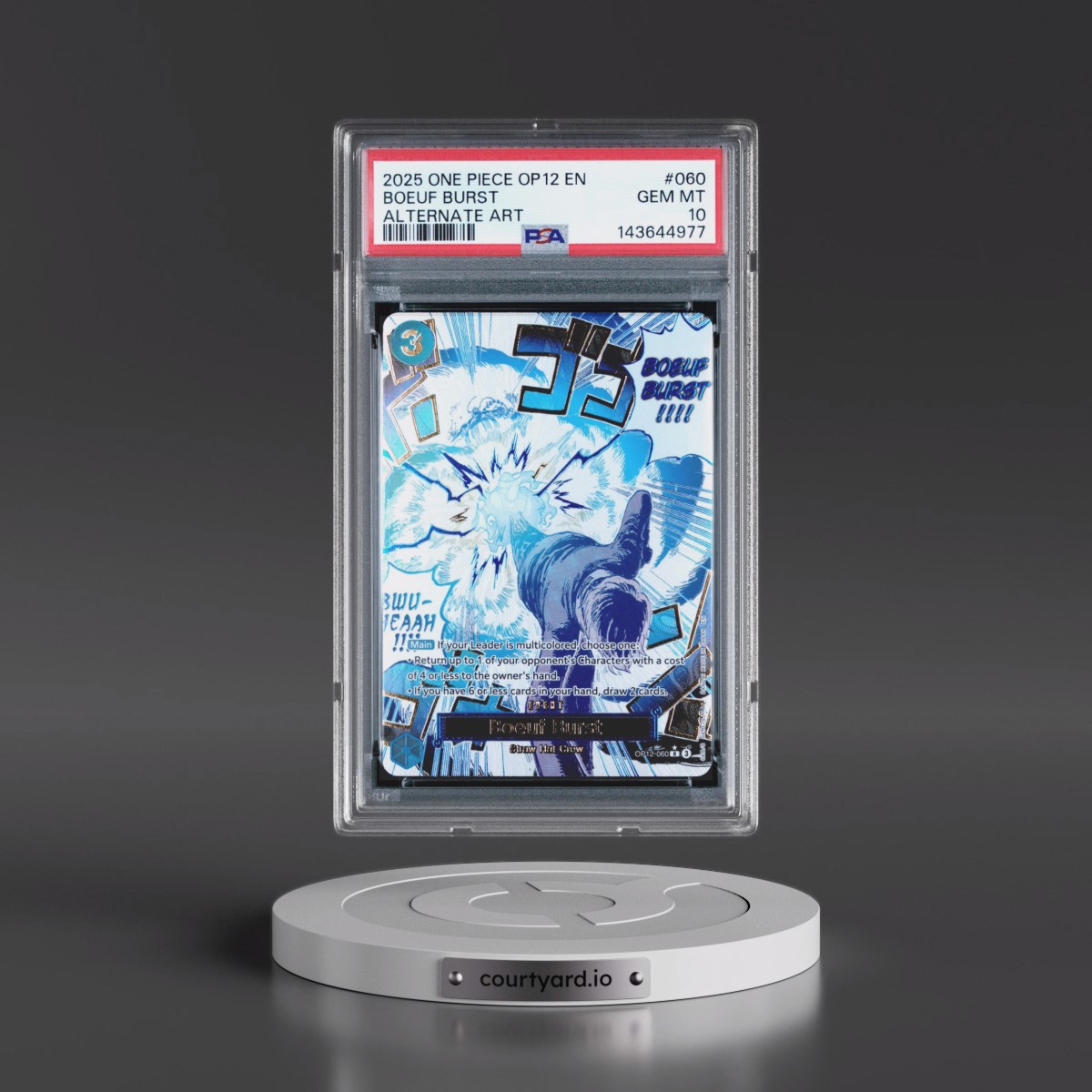 2025 One Piece OP12-Legacy of the Master #060 Boeuf Burst - Alternate Art (PSA 10 GEM MINT)