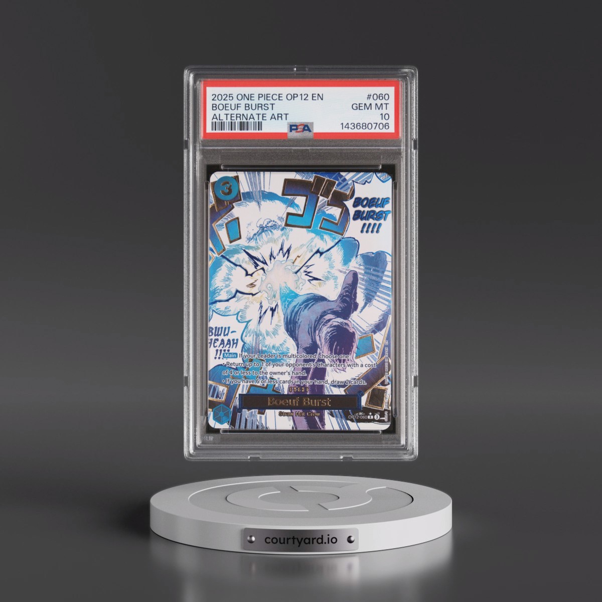 2025 One Piece OP12-Legacy of the Master #060 Boeuf Burst - Alternate Art (PSA 10 GEM MINT)