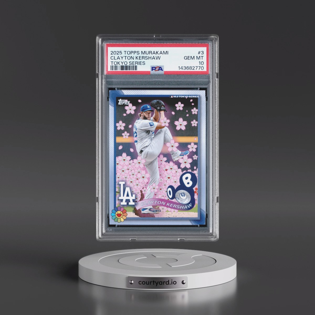 2025 Topps Takashi Murakami + MLB World Tour Tokyo Series #3 Clayton Kershaw (PSA 10 GEM MINT)