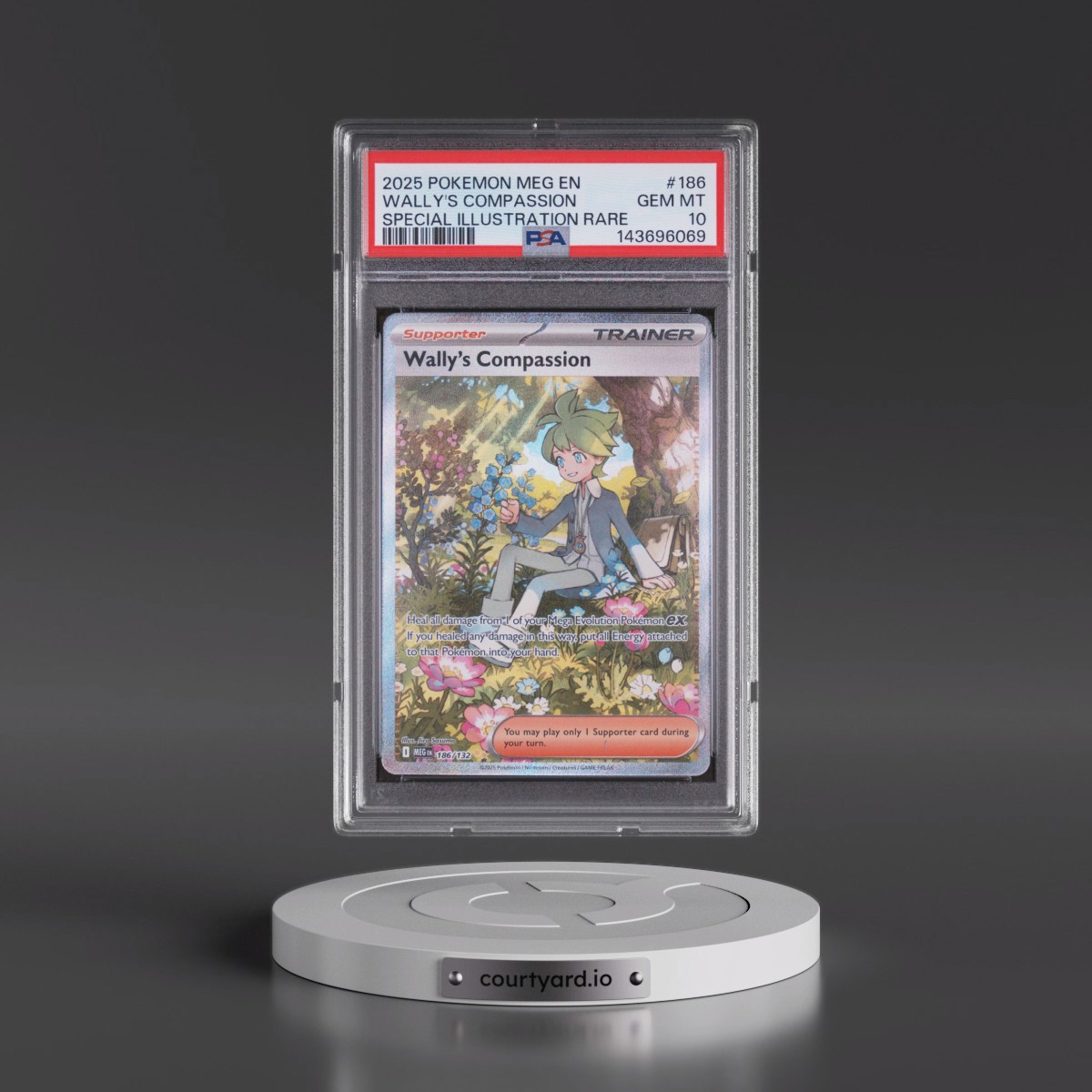 2025 Pokémon Meg EN-Mega Evolution #186 Wally's Compassion - Special Illustration Rare (PSA 10 GEM MINT)