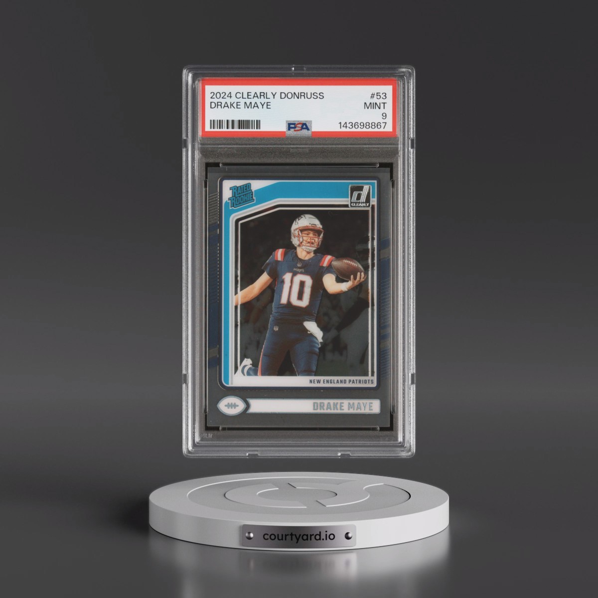 2024 Panini Clearly Donruss #53 Drake Maye (PSA 9 MINT)