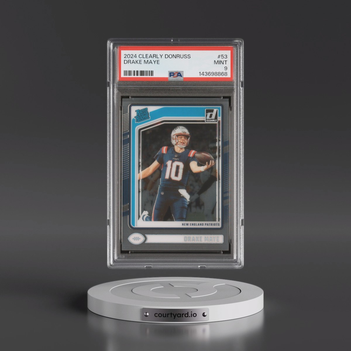 2024 Panini Clearly Donruss #53 Drake Maye (PSA 9 MINT)