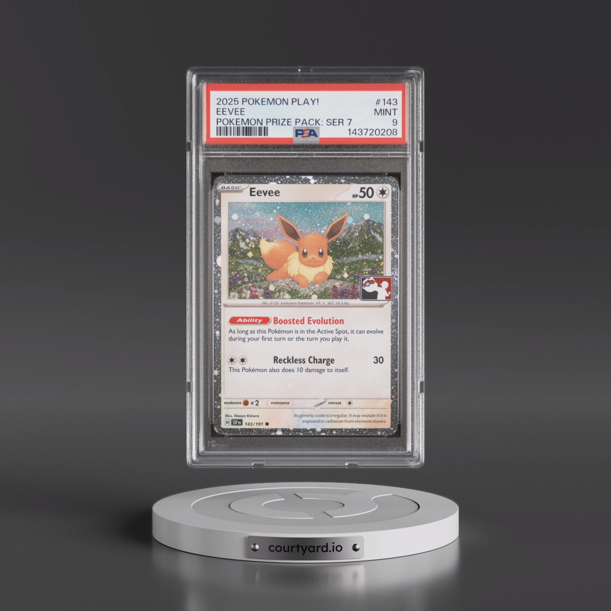 2025 Pokémon Play! Pokémon Prize Pack: Series 7 #143 Eevee (PSA 9 MINT)