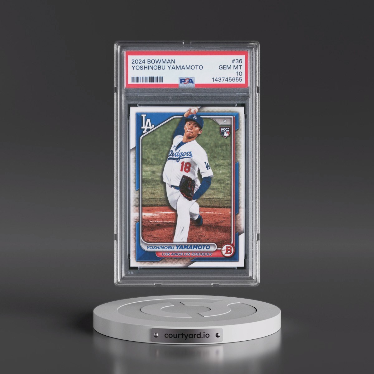 2024 Bowman #36 Yoshinobu Yamamoto (PSA 10 GEM MINT)