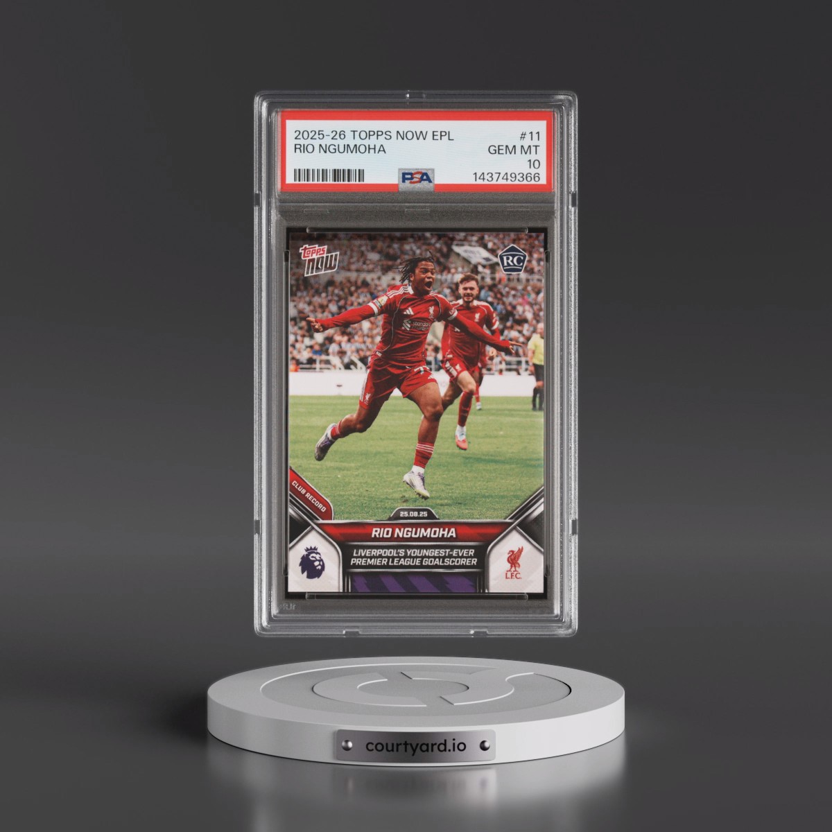 2025 Topps Now Premier League Rio Ngumoha #11 PSA 10