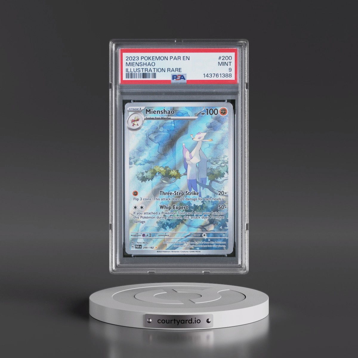 2023 Pokémon Par EN-Paradox Rift #200 Mienshao - Illustration Rare (PSA 9 MINT)