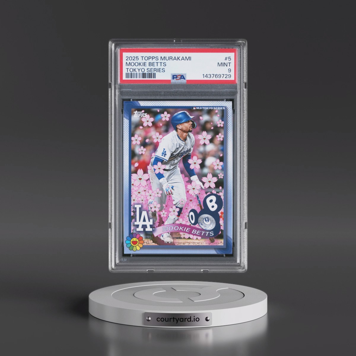 2025 Topps Takashi Murakami + MLB World Tour Tokyo Series #5 Mookie Betts (PSA 9 MINT)