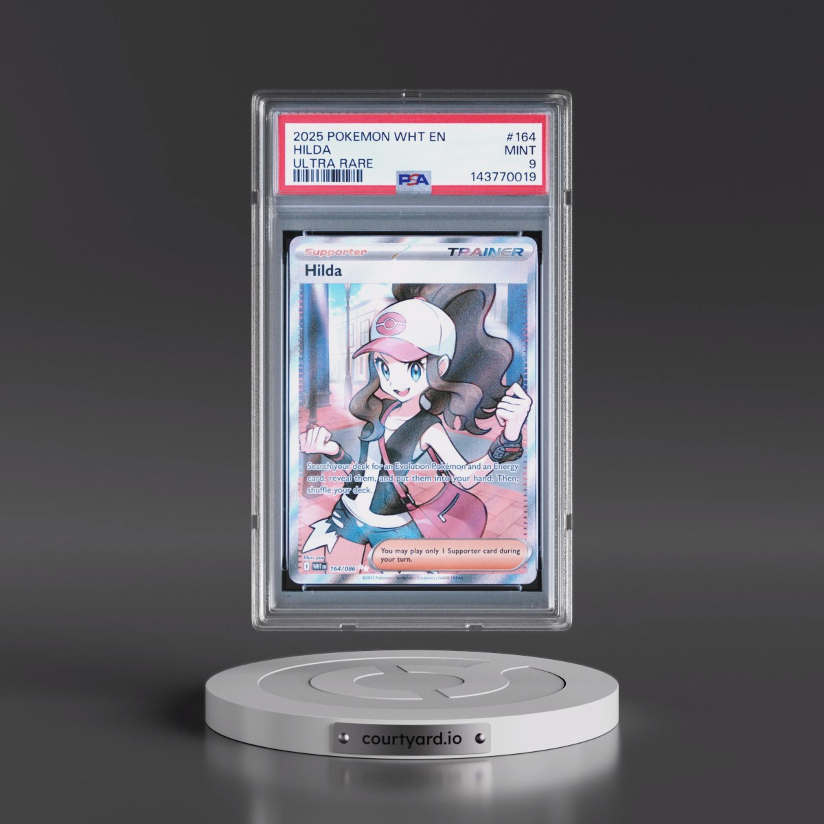 2025 Pokémon Wht EN-White Flare #164 Hilda - Ultra Rare (PSA 9 MINT)
