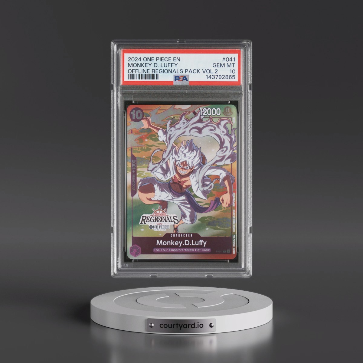 2024 One Piece Offline Regionals Pack 2024 Vol.2 #041 Monkey D. Luffy (PSA 10 GEM MINT)