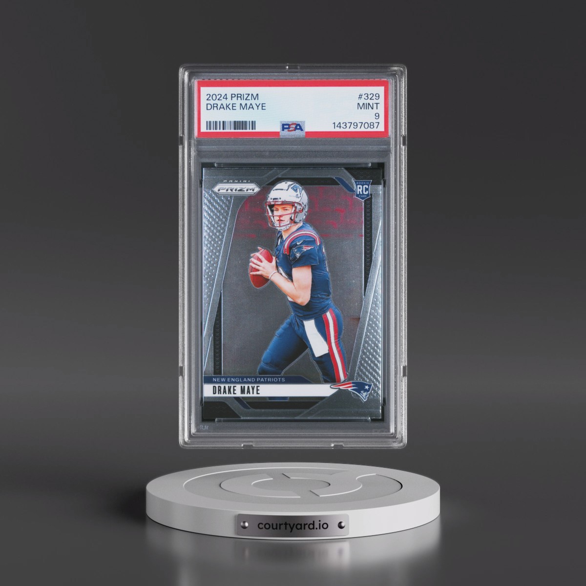 2024 Panini Prizm #329 Drake Maye (PSA 9 MINT)