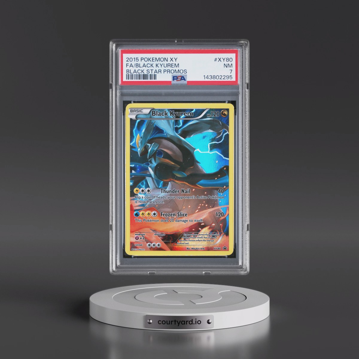 2015 Pokémon XY Black Star Promos #XY80 Black Kyurem - Full Art (PSA 7 NM)