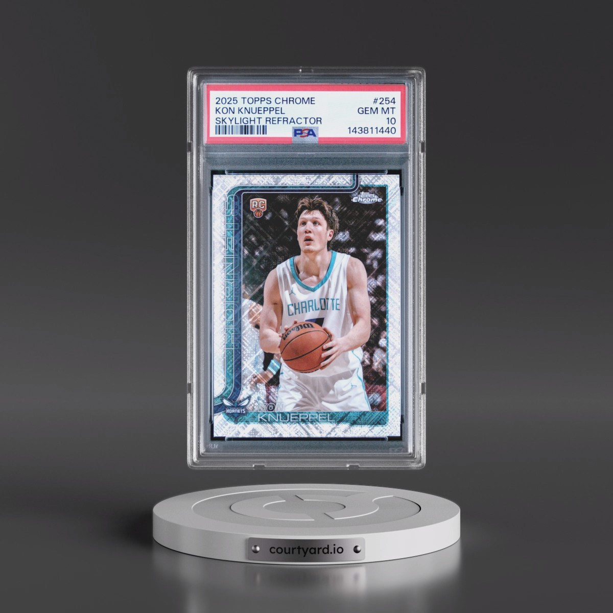 2025 Topps Chrome Kon Knueppel - Skylight Refractor #254 PSA 10