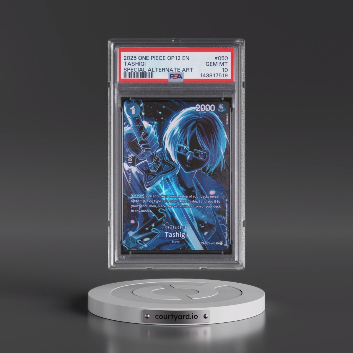 2025 One Piece OP12-Legacy of the Master #050 Tashigi - Special Alternate Art (PSA 10 GEM MINT)