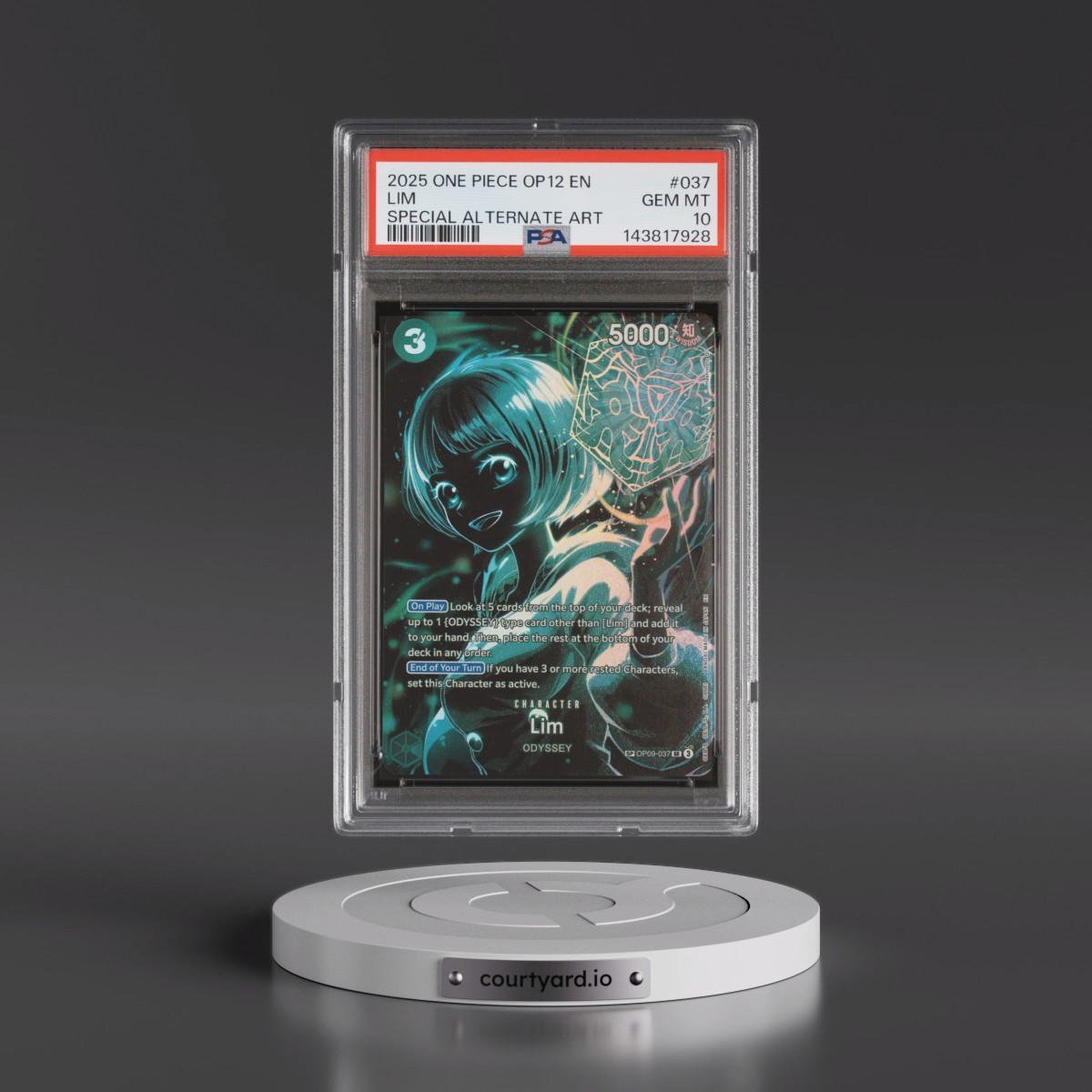2025 One Piece OP12-Legacy of the Master #037 Lim - Special Alternate Art (PSA 10 GEM MINT)