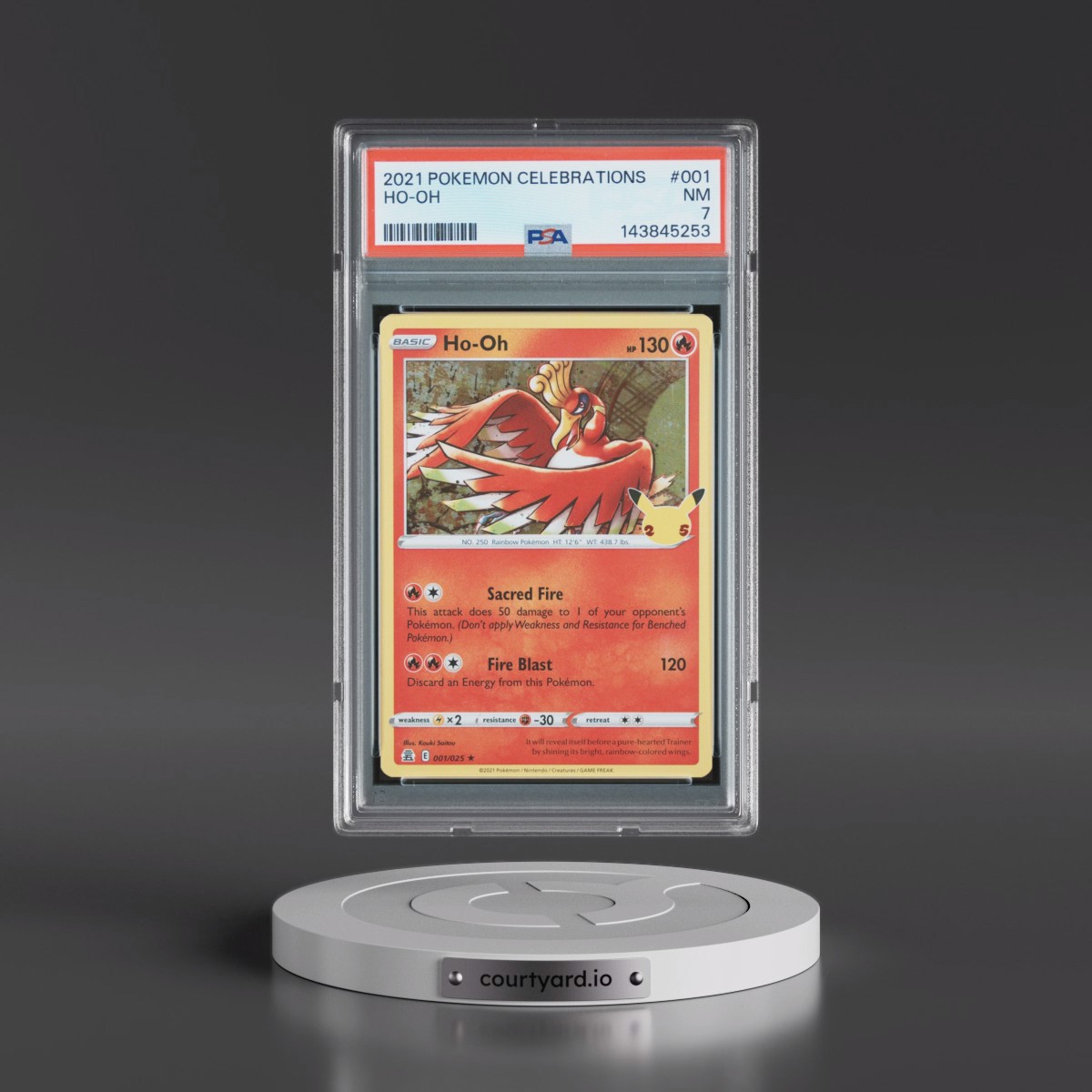 2021 Pokémon Celebrations #001 HO-Oh (PSA 7 NM)