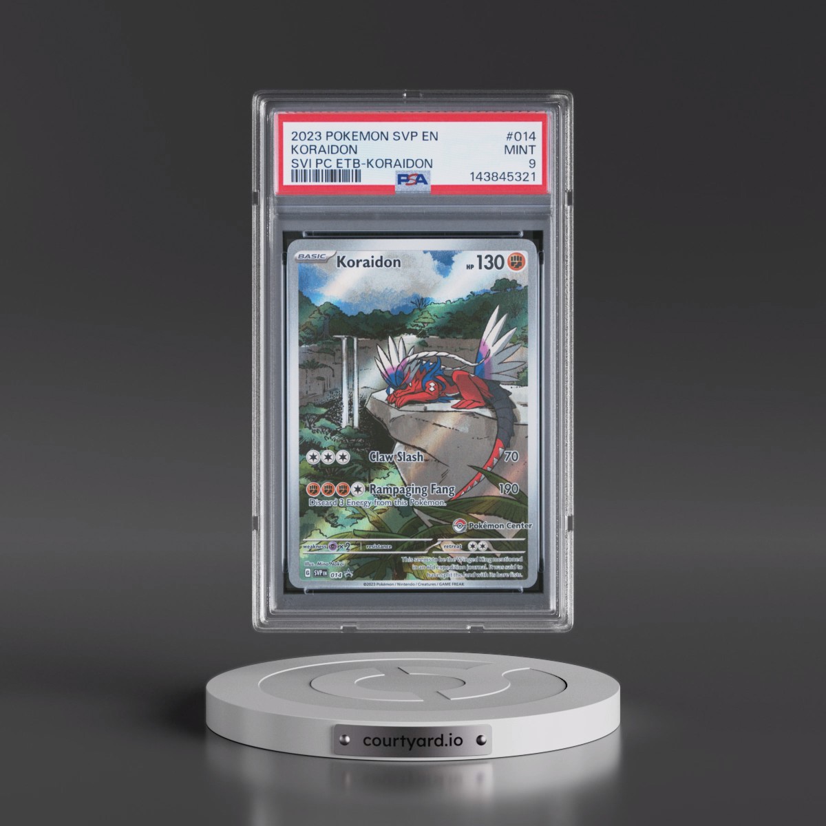 2023 Pokémon Svp EN-SV Black Star Promo #014 Koraidon - Scarlet & Violet Pokemon Center Elite Trainer Box-Koraidon (PSA 9 MINT)