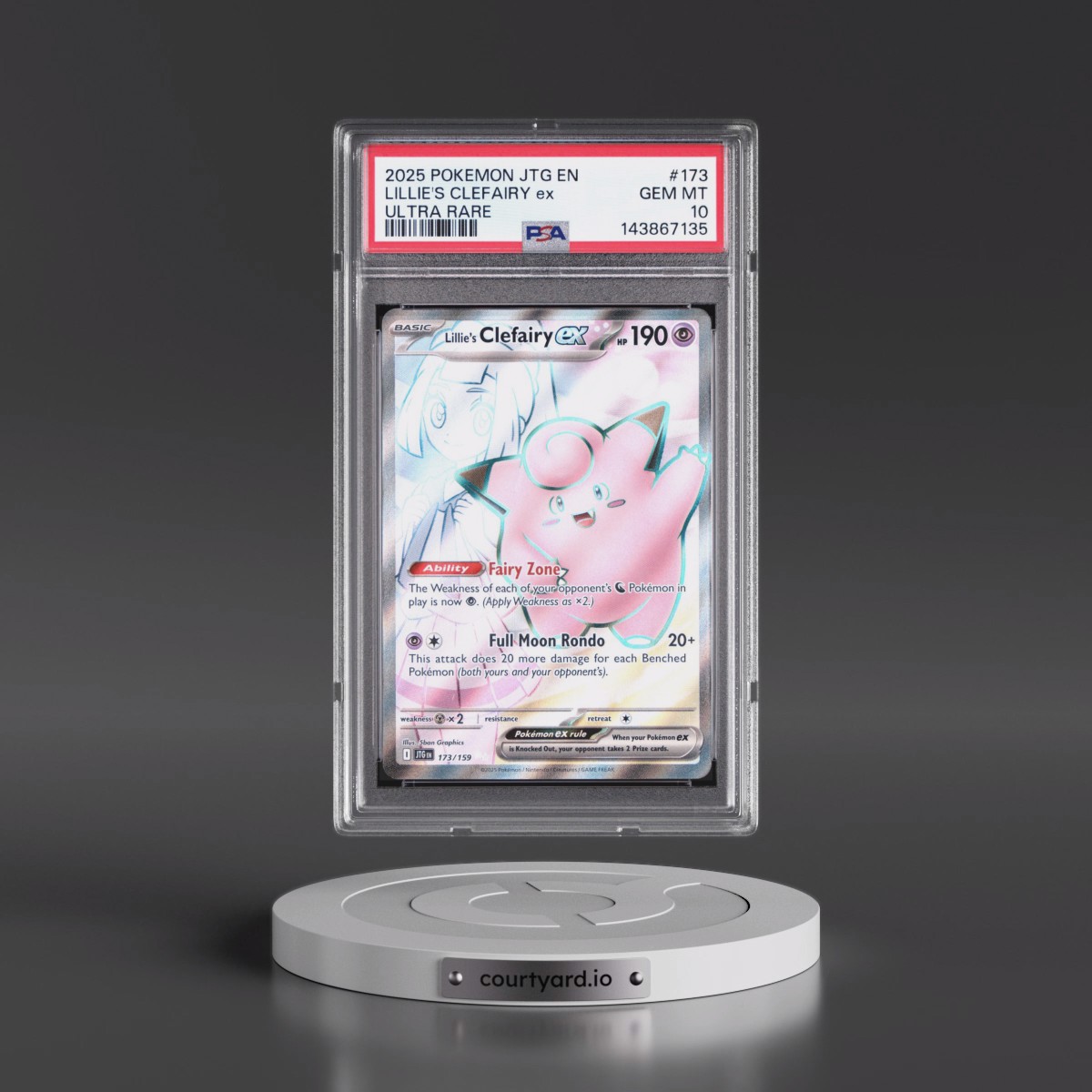 2025 Pokémon Jtg EN-Journey Together #173 Lillie's Clefairy EX - Holo Ultra Rare (PSA 10 GEM MINT)